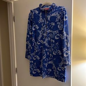 Lilly Pulitzer skipper ruffle dress blue grotto